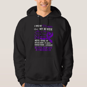 Never Give Up Epilepsy  Wear Purple For My Niece Hoodie