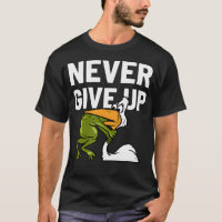 Never Give Up Frog Bird Choking Funny Motivation 