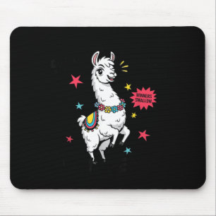 Never Give Up Funny Alpaca Llama Meme Humour Mouse Pad