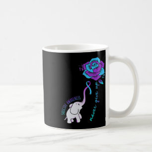 Never Give Up Happy Suicide Awareness Support Grap Coffee Mug