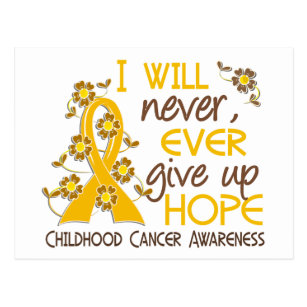 Childhood Cancer Slogan Postcards | Zazzle AU