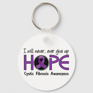 Never Give Up Hope 5 Cystic Fibrosis Key Ring