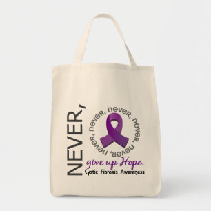 Never Give Up Hope Cystic Fibrosis Tote Bag