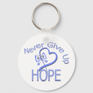 Never Give Up Hope Oesophageal Cancer Key Ring