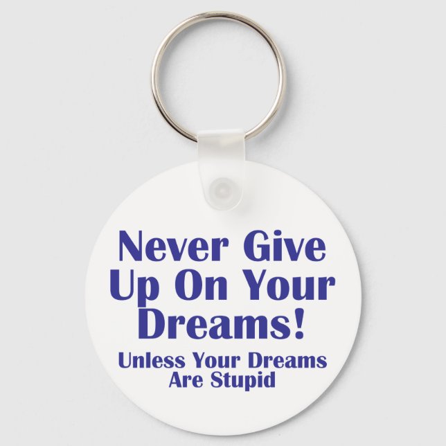 Never Give Up Key Ring (Front)