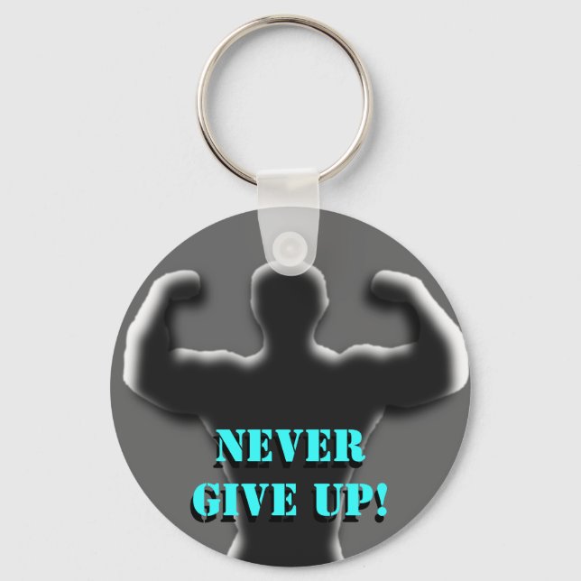 Never Give Up Key Ring (Front)