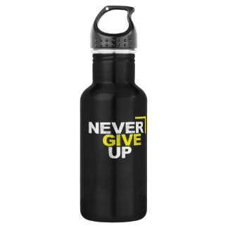 Never give up motivational 532 ml water bottle