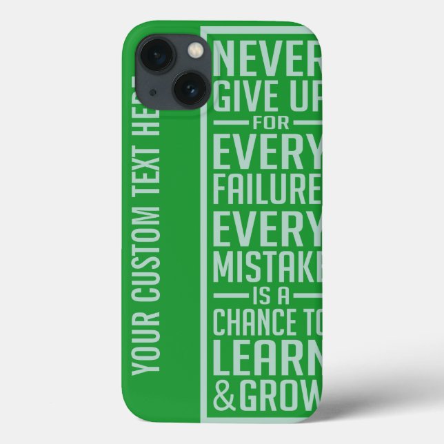 Never Give Up motivational cases (Back)