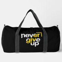 Never Give Up Motivational Distressed Typography