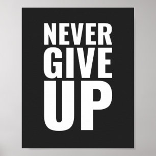 Never give up Motivational Poster