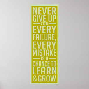 Never Give Up motivational poster
