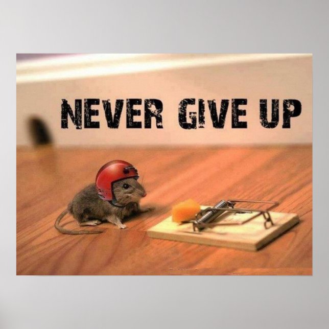 Never Give Up Mouse Poster (Front)