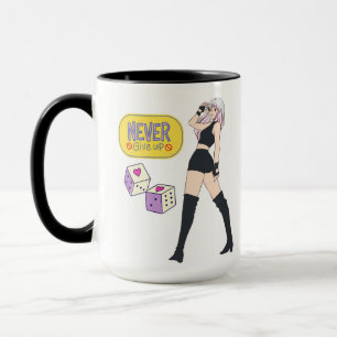 NEVER GIVE UP MUG