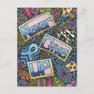 Never Give Up Postcard