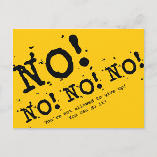 Never Give Up Postcard