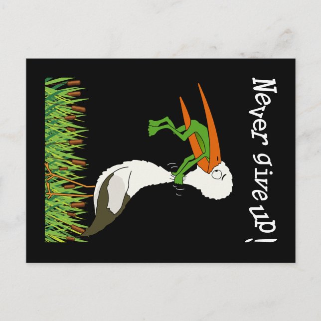 Never give up! postcard (Front)