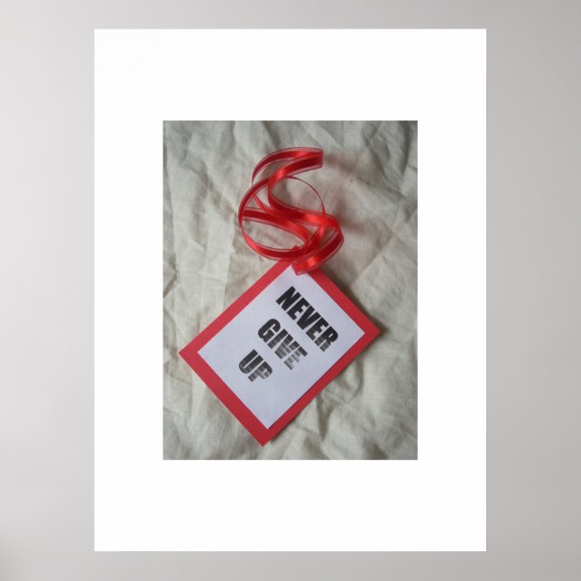 Never Give Up Poster (Front)