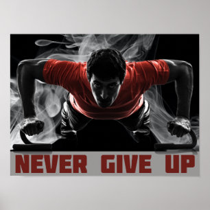 Never give up poster