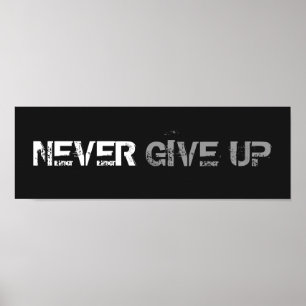 NEVER GIVE UP POSTER