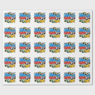 Never Give Up Racing Car Motivational Adventure De Wrapping Paper