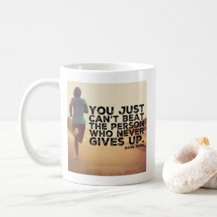 Never Give Up - Running Workout Inspirational Coffee Mug