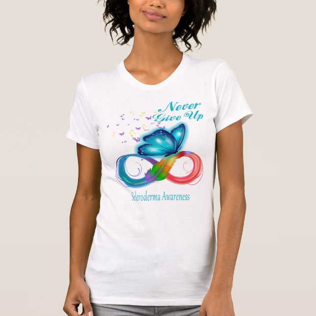 Never Give Up Scleroderma Awareness T-Shirt (Front)