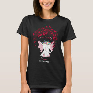 Never Give Up Sepsis Awareness Cute Elephant T-Shirt