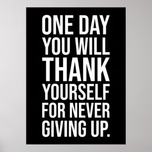 Never Give Up - Success Motivational Poster