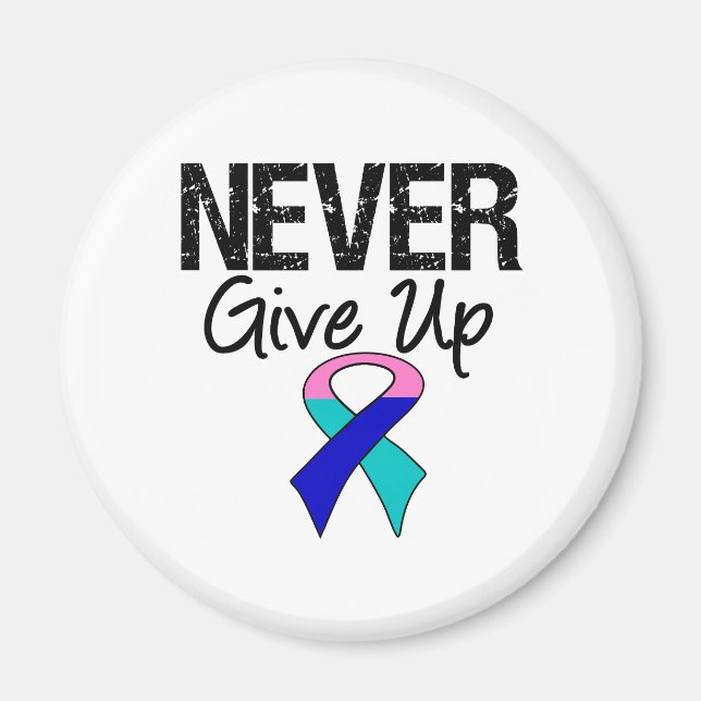 Never Give Up (Thyroid Cancer) Magnet (Front)