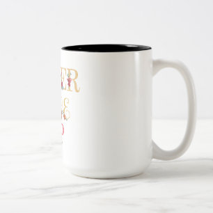 Never give up  Two-Tone coffee mug