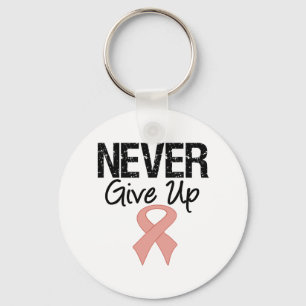Never Give Up (Uterine Cancer) Key Ring