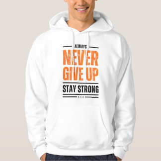 Never Give Up White T-Shirt For Men Hoodie