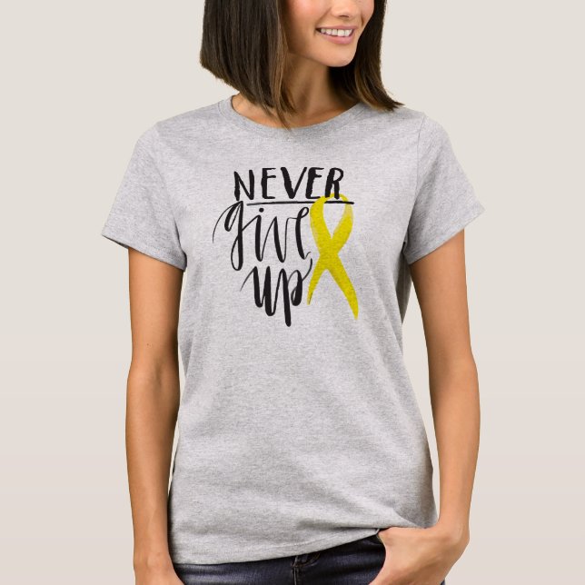 NEVER GIVE UP Women's Bella+Canvas Flowy Top (Front)