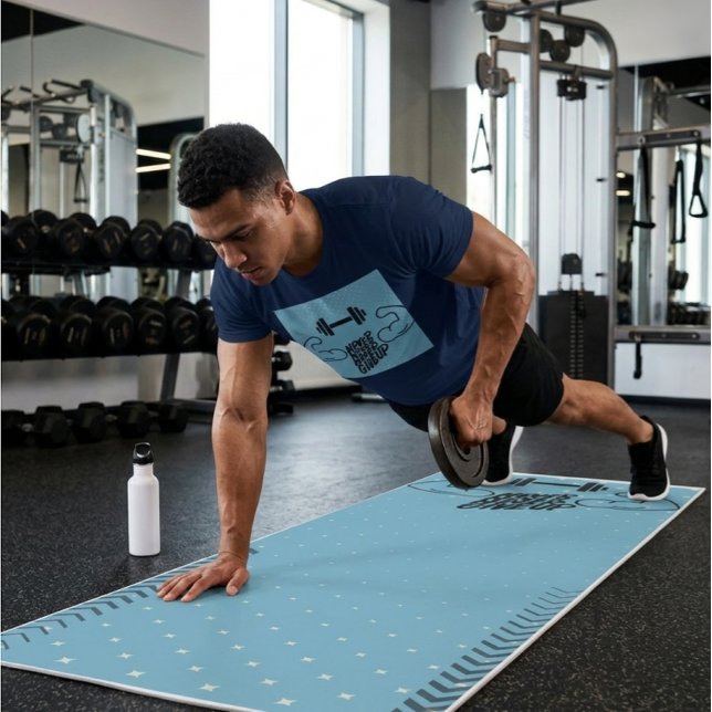 Never Give Up Workout and Training Yoga Mat (Creator Uploaded)