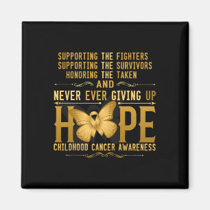Never Giving Up Hope Childhood Cancer Awareness Magnet