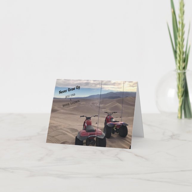 Never Grow Up Dunes Birthday Card (Front)