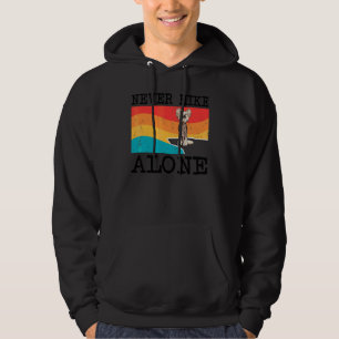 Never Hike Alone Chinese Crested Graphic Hiking Hoodie