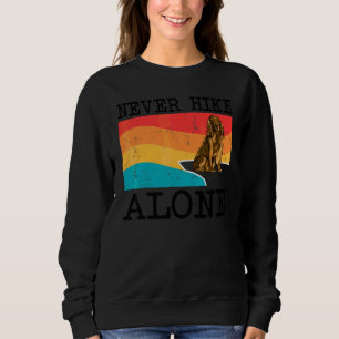 Never Hike Alone Cocker Spaniel Graphic Hiking Sweatshirt