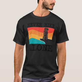 Never Hike Alone Neapolitan Mastiff Graphic Hiking T-Shirt