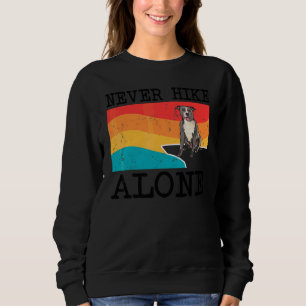 Never Hike Alone Staffordshire Bull Terrier Graphi Sweatshirt
