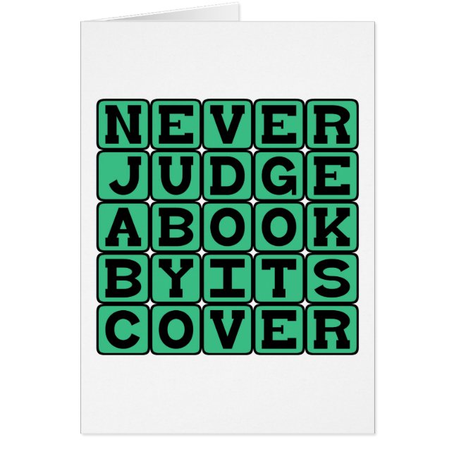 Never Judge A Book By Its Cover (Front)