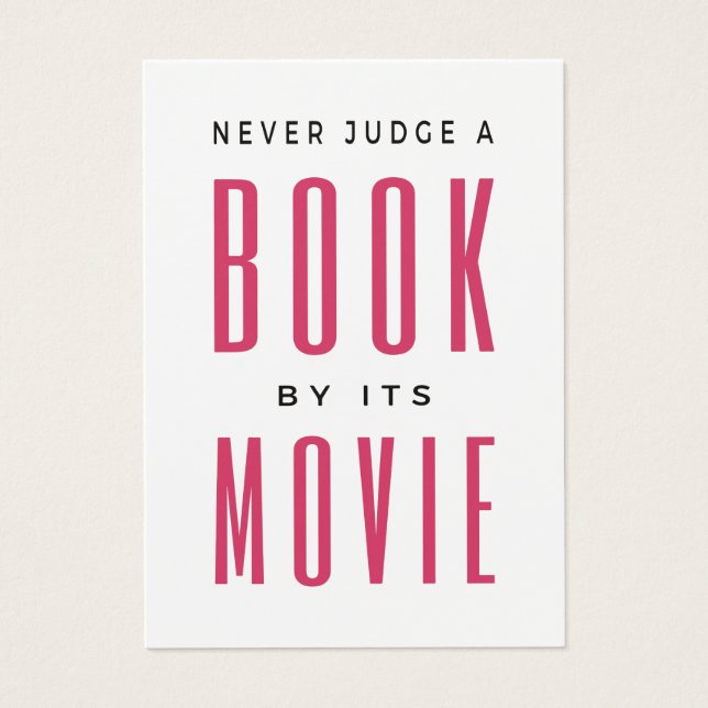 Never Judge A Book By It's Movie I (Front)