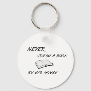 Never Judge a Book Keychain