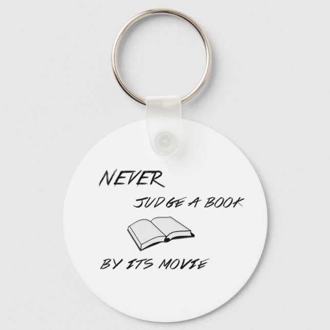 Never Judge a Book Keychain (Front)