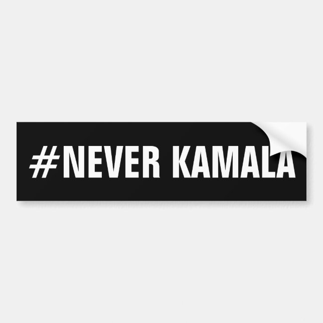 #NEVER KAMALA BUMPER STICKER (Front)