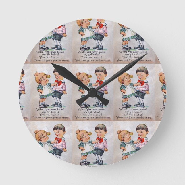 Never Kissed a Girl? Round Clock (Front)