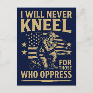 Never Kneel for Those Who Oppress Holiday Postcard