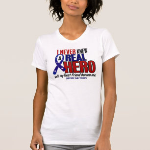 Never Knew A Hero 2 Best Friend (Support Our Troop T-Shirt