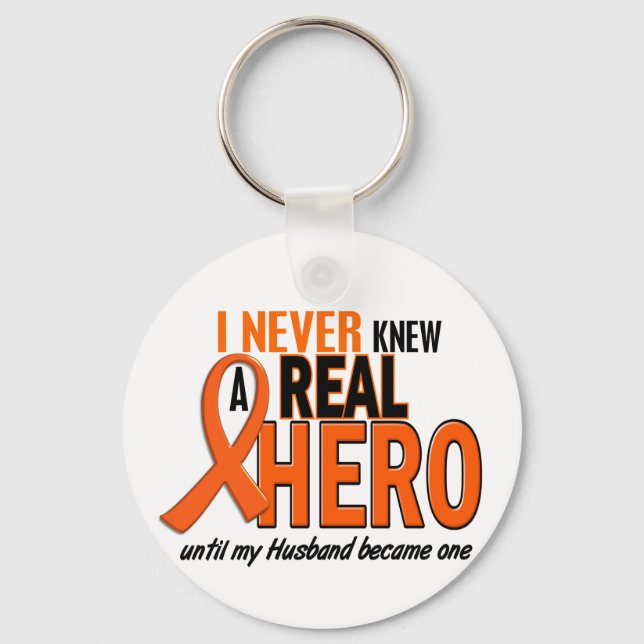 Never Knew A Hero 2 ORANGE (Husband) Key Ring (Front)