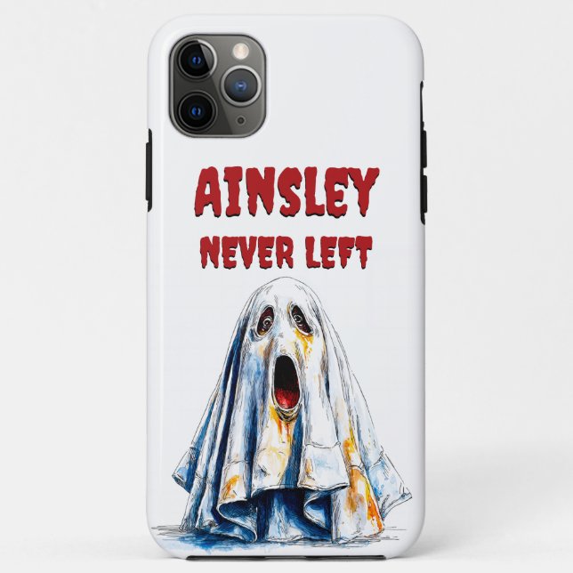 Never Left Ghost Halloween Watercolour Design Case-Mate iPhone Case (Back)